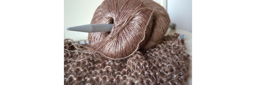 ggh Kidseda Box - 6 gomitoli - lana mohair con seta per lavorare a maglia,  colore 203 - turchese grigio mélange
